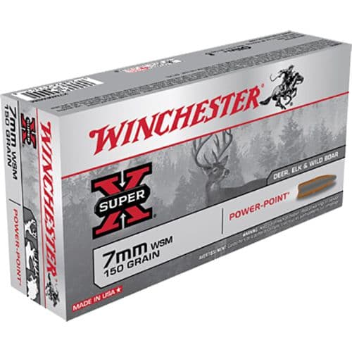 Winchester Ammo Power-Point 7mm WSM 150 gr Power Point - X7MMWSM Winchester Ammo Power-Point 7mm WSM 150 gr Power Point - X7MMWSM