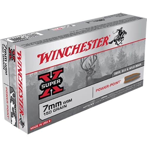 Winchester Ammo Power-Point 7mm WSM 150 gr Power Point - X7MMWSM Winchester Ammo Power-Point 7mm WSM 150 gr Power Point - X7MMWSM