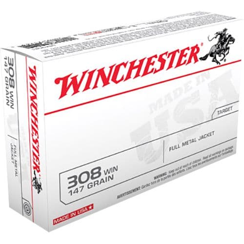 Winchester Ammo USA 308 Win 147 gr Full Metal Jacket - USA3081 Winchester Ammo USA 308 Win 147 gr Full Metal Jacket - USA3081