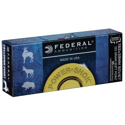 Federal 76239B Power-Shok 7.62x39mm 123 gr Jacketed Soft Point (JSP) 20 Bx/ 10 Cs Federal 76239B Power-Shok 7.62x39mm 123 gr Jacketed Soft Point (JSP) 20 Bx/ 10 Cs
