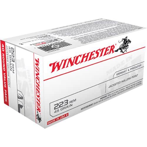 Winchester Ammo USA2232 USA 223 Rem 45 gr Jacketed Hollow Point (JHP) 40 Bx/10 Cs Winchester Ammo USA2232 USA 223 Rem 45 gr Jacketed Hollow Point (JHP) 40 Bx/10 Cs