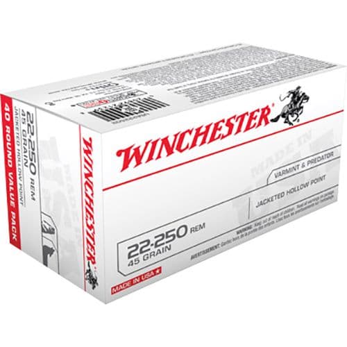 Winchester Ammo USA 22-250 Rem 45 gr Jacket Hollow Point - USA222502 Winchester Ammo USA 22-250 Rem 45 gr Jacket Hollow Point - USA222502
