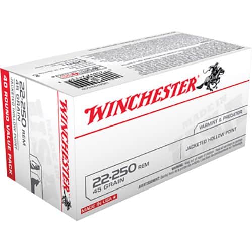Winchester Ammo USA 22-250 Rem 45 gr Jacket Hollow Point - USA222502 Winchester Ammo USA 22-250 Rem 45 gr Jacket Hollow Point - USA222502