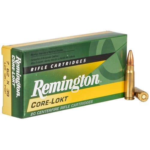 Remington Ammunition 29125 Core-Lokt 7.62x39mm 125 gr Pointed Soft Point (PSP) 20 Bx/ 10 Cs Remington Ammunition 29125 Core-Lokt 7.62x39mm 125 gr Pointed Soft Point (PSP) 20 Bx/ 10 Cs