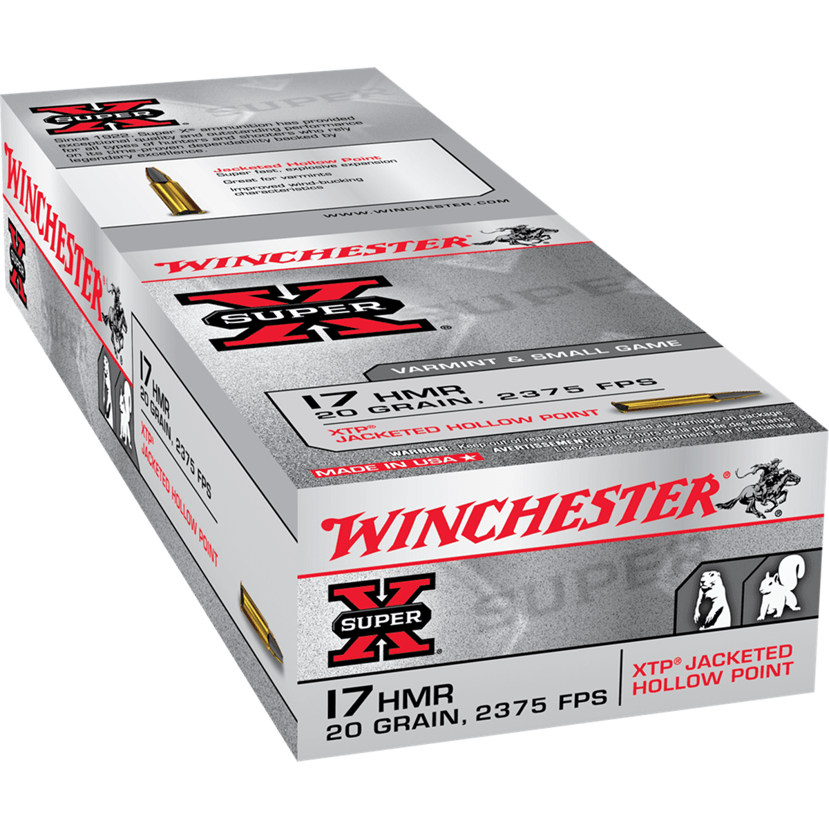 Winchester 17 HMR 20 gr Hornady XTP HP 50rd Box Rimfire Ammo Winchester 17 HMR 20 gr Hornady XTP HP 50rd Box Rimfire Ammo