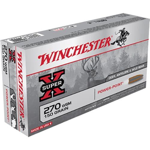 Winchester Ammo Power-Point 270 WSM 150 gr Power Point - X270WSM Winchester Ammo Power-Point 270 WSM 150 gr Power Point - X270WSM