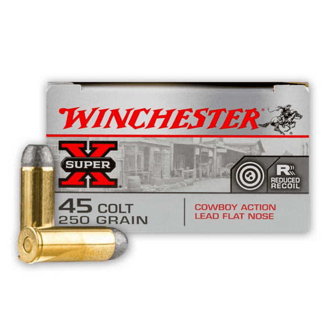 Winchester Ammo USA45CB Super-X Cowboy Action 45 Colt (LC) 250 gr Lead Flat Nose (LFN) 50 Bx Winchester Ammo USA45CB Super-X Cowboy Action 45 Colt (LC) 250 gr Lead Flat Nose (LFN) 50 Bx