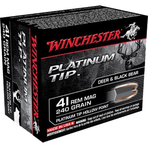 Winchester Ammo S41PTHP Platinum Tip 41 Rem Mag 240 gr Platinum Tip Hollow Point (PTHP) 20 Bx/10 Cs Winchester Ammo S41PTHP Platinum Tip 41 Rem Mag 240 gr Platinum Tip Hollow Point (PTHP) 20 Bx/10 Cs