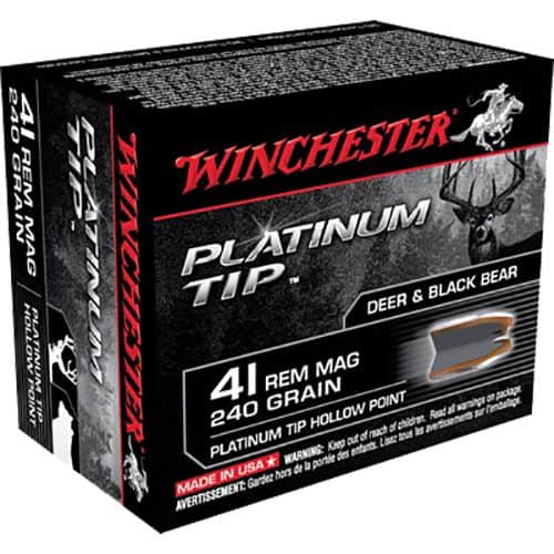 Winchester Ammo S41PTHP Platinum Tip 41 Rem Mag 240 gr Platinum Tip Hollow Point (PTHP) 20 Bx/10 Cs Winchester Ammo S41PTHP Platinum Tip 41 Rem Mag 240 gr Platinum Tip Hollow Point (PTHP) 20 Bx/10 Cs