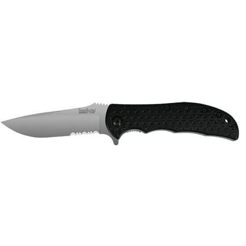 Kershaw 3650ST Volt II 3.25" Drop Point Part Serrated 8Cr13MoV Bead Blasted FRN Black Handle Folding Kershaw 3650ST Volt II 3.25" Drop Point Part Serrated 8Cr13MoV Bead Blasted FRN Black Handle Folding