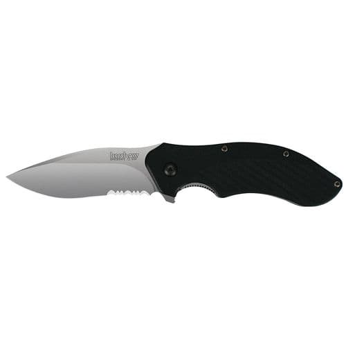 Kershaw 1605ST Clash 3.10" Drop Point Part Serrated 8Cr13MoV Bead Blasted FRN Black Handle Folding Kershaw 1605ST Clash 3.10" Drop Point Part Serrated 8Cr13MoV Bead Blasted FRN Black Handle Folding