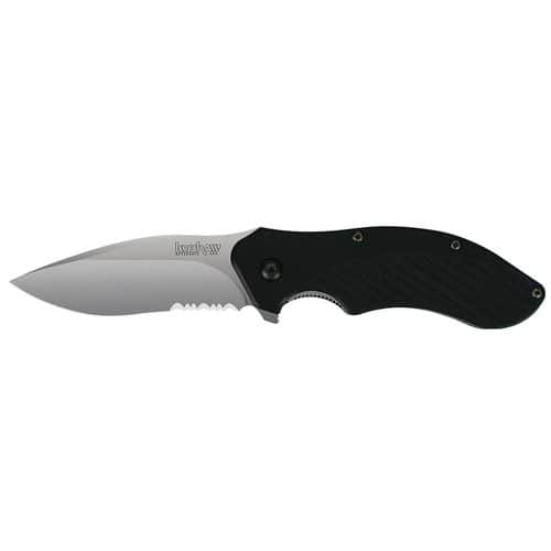 Kershaw 1605ST Clash 3.10" Drop Point Part Serrated 8Cr13MoV Bead Blasted FRN Black Handle Folding Kershaw 1605ST Clash 3.10" Drop Point Part Serrated 8Cr13MoV Bead Blasted FRN Black Handle Folding