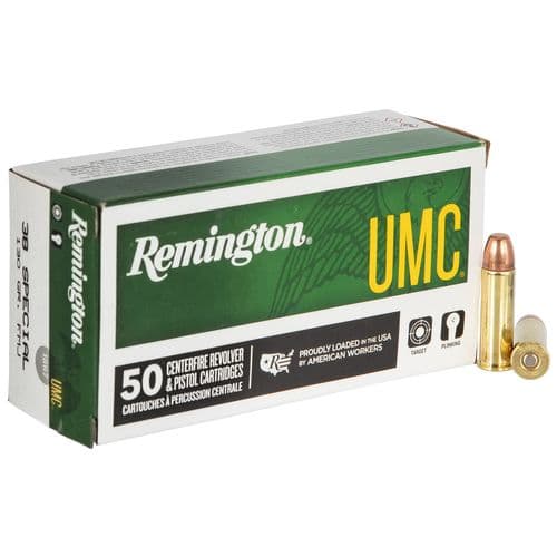 Remington Ammunition 23730 UMC 38 Special 130 gr Full Metal Jacket (FMJ) 50 Bx/ 10 Cs Remington Ammunition 23730 UMC 38 Special 130 gr Full Metal Jacket (FMJ) 50 Bx/ 10 Cs