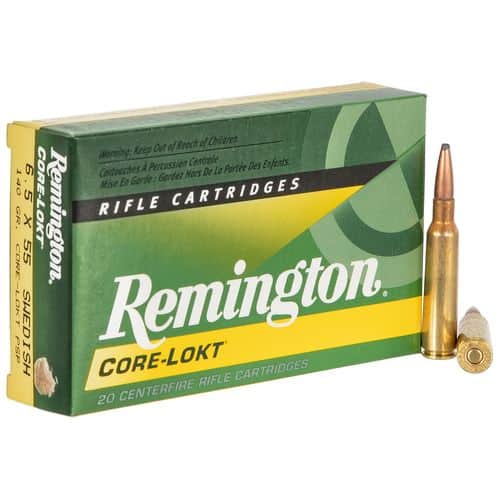 Remington Ammunition 29140 Core-Lokt 6.5x55 Swedish 140 gr Core-Lokt Pointed Soft Point (PSPCL) 20 Bx/ 10 Cs Remington Ammunition 29140 Core-Lokt 6.5x55 Swedish 140 gr Core-Lokt Pointed Soft Point (PSPCL) 20 Bx/ 10 Cs