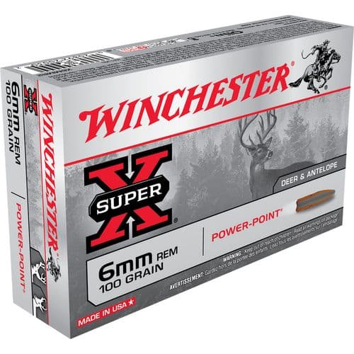 Winchester Ammo Power-Point 6mm 100 gr Power Point - X6MMR2 Winchester Ammo Power-Point 6mm 100 gr Power Point - X6MMR2