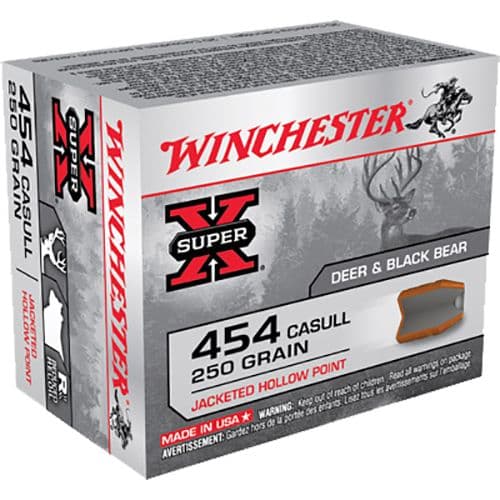 Winchester Ammo X454C3 Super-X 454 Casull 250 gr Jacketed Hollow Point (JHP) 20 Bx/10 Cs Winchester Ammo X454C3 Super-X 454 Casull 250 gr Jacketed Hollow Point (JHP) 20 Bx/10 Cs