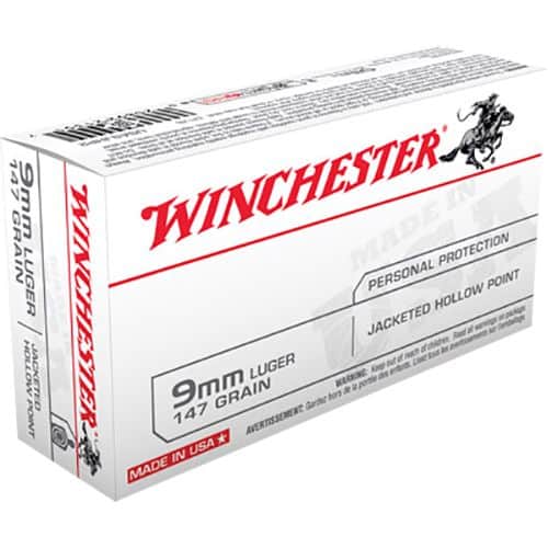 Winchester Ammo USA9JHP2 USA 9mm Luger 147 gr Jacketed Hollow Point (JHP) 50 Bx/10 Cs Winchester Ammo USA9JHP2 USA 9mm Luger 147 gr Jacketed Hollow Point (JHP) 50 Bx/10 Cs