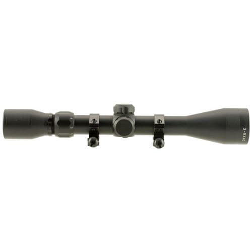 TruGlo TG-853940B Trushot Black Anodized 3-9x40mm 1" Tube Duplex Reticle w/Rings TruGlo TG-853940B Trushot Black Anodized 3-9x40mm 1" Tube Duplex Reticle w/Rings