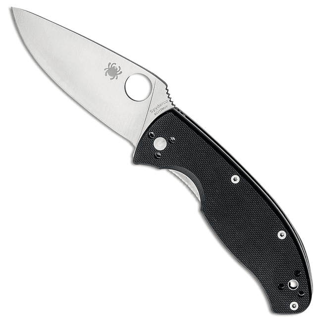 Spyderco C122GP Tenacious 3.38" Folding Drop Point Plain 8Cr13MoV SS Blade/ G10 Black Handle Spyderco C122GP Tenacious 3.38" Folding Drop Point Plain 8Cr13MoV SS Blade/ G10 Black Handle