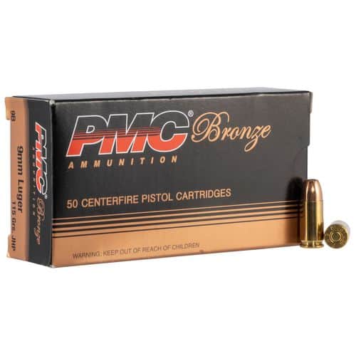 PMC 9B Bronze 9mm Luger 115 gr Jacketed Hollow Point (JHP) 50 Bx/ 20 Cs PMC 9B Bronze 9mm Luger 115 gr Jacketed Hollow Point (JHP) 50 Bx/ 20 Cs