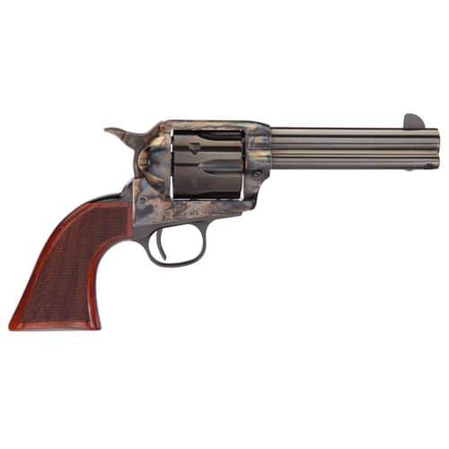 Taylors & Company 4203 Runnin Iron 45 Colt (LC) 6rd 4.75" Blued Cylinder & Barrel Color Case Hardened Steel Frame Checkered Walnut Grip Taylors & Company 4203 Runnin Iron 45 Colt (LC) 6rd 4.75" Blued Cylinder & Barrel Color Case Hardened Steel Frame Checkered Walnut Grip
