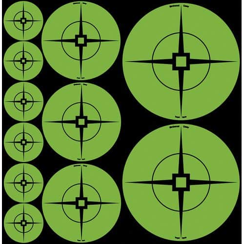 Birchwood Casey 33938 Target Spots Self-Adhesive Paper Crosshair Black/Green 60 Targets Birchwood Casey 33938 Target Spots Self-Adhesive Paper Crosshair Black/Green 60 Targets