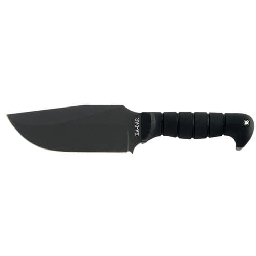 Ka-Bar 1278 Warthog Heavy Duty 6.75" Fixed Clip Point Plain Black SK-5 High Carbon Blade TPR Black Handle Ka-Bar 1278 Warthog Heavy Duty 6.75" Fixed Clip Point Plain Black SK-5 High Carbon Blade TPR Black Handle