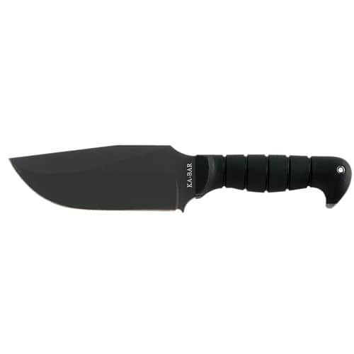 Ka-Bar 1278 Warthog Heavy Duty 6.75" Fixed Clip Point Plain Black SK-5 High Carbon Blade TPR Black Handle Ka-Bar 1278 Warthog Heavy Duty 6.75" Fixed Clip Point Plain Black SK-5 High Carbon Blade TPR Black Handle