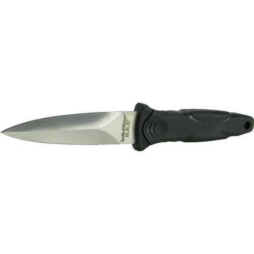 Smith & Wesson Knives SWHRT3 S&W Military Boot Knife 3.50" Fixed Spear Point Plain 7Cr17MoV SS Blade FRN Black Handle Smith & Wesson Knives SWHRT3 S&W Military Boot Knife 3.50" Fixed Spear Point Plain 7Cr17MoV SS Blade FRN Black Handle