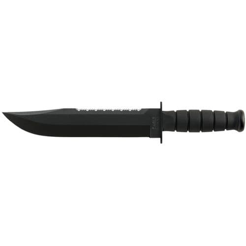 Ka-Bar 2211 Big Brother Kraton 9.38" Fixed Top Serrated/Bottom Straight Plain Black 1095 Cro-Van Blade Black Kraton G Handle Ka-Bar 2211 Big Brother Kraton 9.38" Fixed Top Serrated/Bottom Straight Plain Black 1095 Cro-Van Blade Black Kraton G Handle