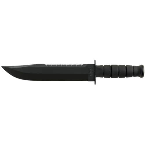Ka-Bar 2211 Big Brother Kraton 9.38" Fixed Top Serrated/Bottom Straight Plain Black 1095 Cro-Van Blade Black Kraton G Handle Ka-Bar 2211 Big Brother Kraton 9.38" Fixed Top Serrated/Bottom Straight Plain Black 1095 Cro-Van Blade Black Kraton G Handle