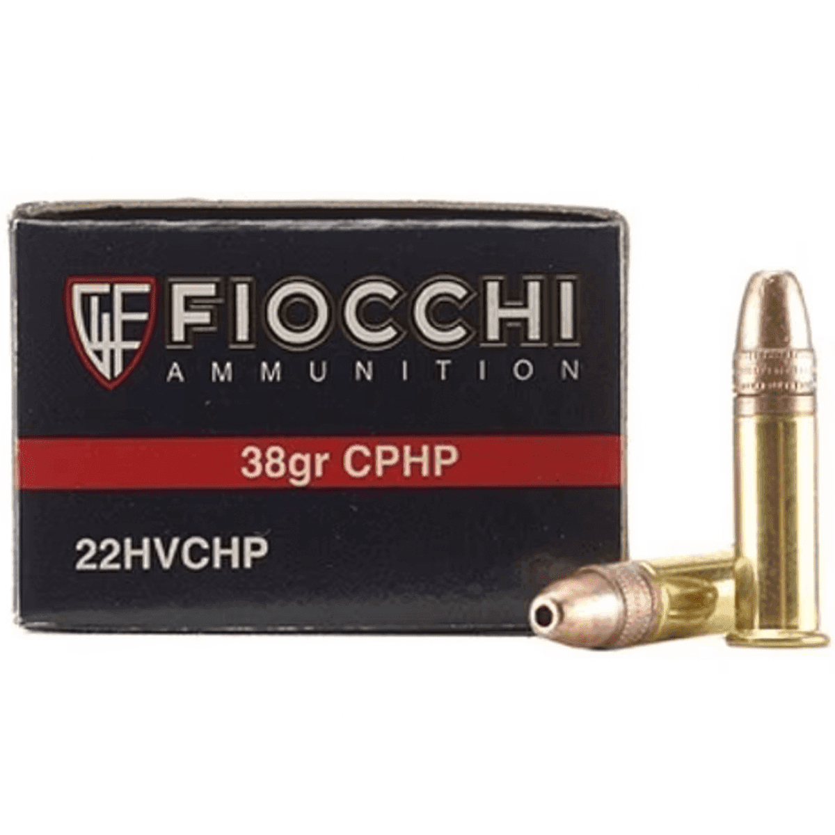 Fiocchi 22FHVCHP Shooting Dynamics Sport and Hunting 22 LR 38 gr Copper Plated Hollow Point (CPHP) 50 Bx/ 100 Cs Fiocchi 22FHVCHP Shooting Dynamics Sport and Hunting 22 LR 38 gr Copper Plated Hollow Point (CPHP) 50 Bx/ 100 Cs