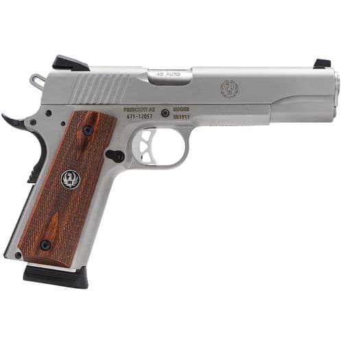 Ruger 6700 SR1911 Standard 45 ACP 5" 8+1 Stainless Steel Hardwood Grip Ruger 6700 SR1911 Standard 45 ACP 5" 8+1 Stainless Steel Hardwood Grip