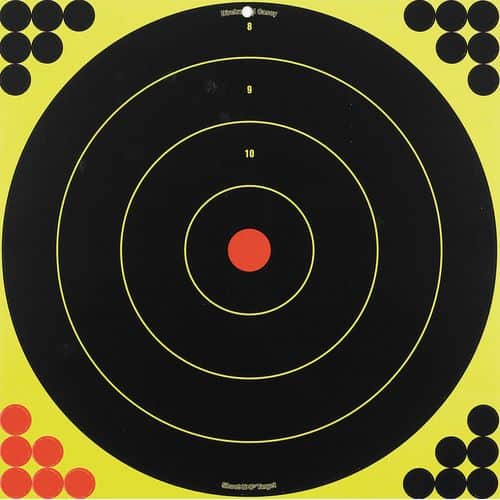 Birchwood Casey 34185 Shoot-N-C Self-Adhesive Paper Bullseye Black/Yellow 5 Pack Birchwood Casey 34185 Shoot-N-C Self-Adhesive Paper Bullseye Black/Yellow 5 Pack