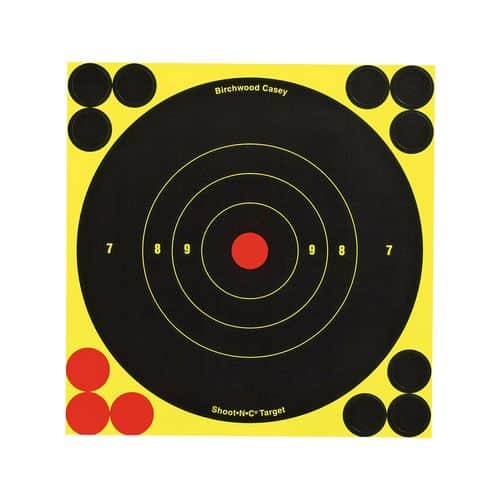 Birchwood Casey 34512 Shoot-N-C Self-Adhesive Paper Bullseye Black/Yellow 12 Per Pkg Birchwood Casey 34512 Shoot-N-C Self-Adhesive Paper Bullseye Black/Yellow 12 Per Pkg