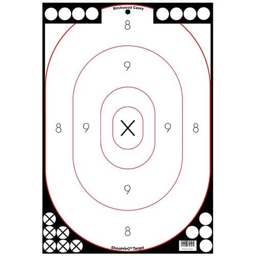 Birchwood Casey 34615 Shoot-N-C Self-Adhesive Paper Silhouette Black/White 5 Pack Birchwood Casey 34615 Shoot-N-C Self-Adhesive Paper Silhouette Black/White 5 Pack