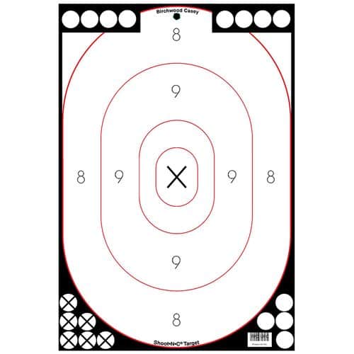 Birchwood Casey 34615 Shoot-N-C Self-Adhesive Paper Silhouette Black/White 5 Pack Birchwood Casey 34615 Shoot-N-C Self-Adhesive Paper Silhouette Black/White 5 Pack