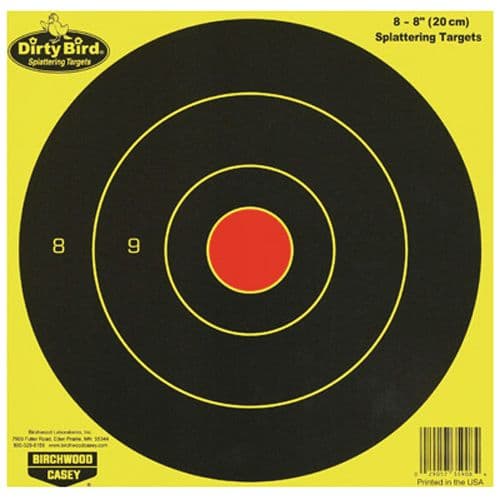 Birchwood Casey 35908 Dirty Bird Bullseye Hanging Paper Target 8" 8 Per Pack Birchwood Casey 35908 Dirty Bird Bullseye Hanging Paper Target 8" 8 Per Pack