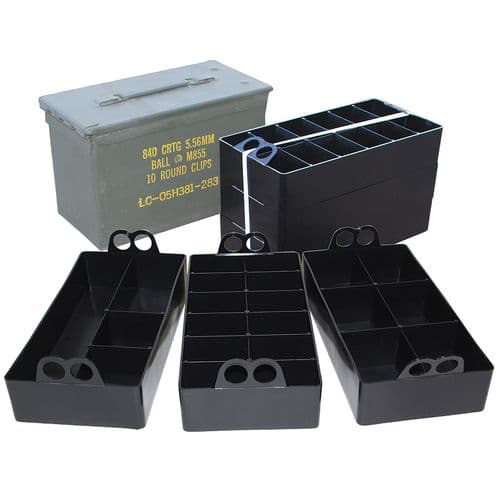 MTM Case-Gard ACO Ammo Can Organizer Trays Black Polypropylene MTM Case-Gard ACO Ammo Can Organizer Trays Black Polypropylene