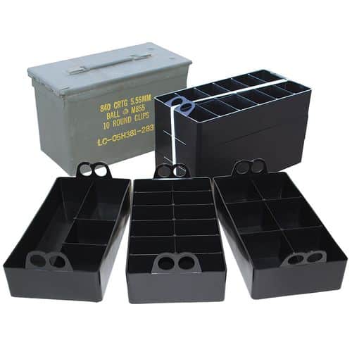MTM Case-Gard ACO Ammo Can Organizer Trays Black Polypropylene MTM Case-Gard ACO Ammo Can Organizer Trays Black Polypropylene