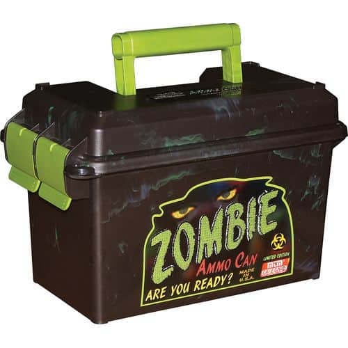 MTM Case-Gard AC50Z Ammo Can 50 Cal Rifle Black w/Zombie Green Accents Polypropylene MTM Case-Gard AC50Z Ammo Can 50 Cal Rifle Black w/Zombie Green Accents Polypropylene