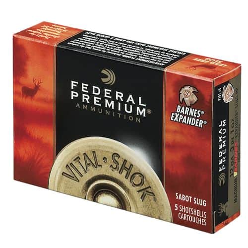 Federal P151TC Premium Vital-Shok 12 Gauge 3" 11/16 oz Sabot Slug Shot 5 Bx/ 50 Cs Federal P151TC Premium Vital-Shok 12 Gauge 3" 11/16 oz Sabot Slug Shot 5 Bx/ 50 Cs