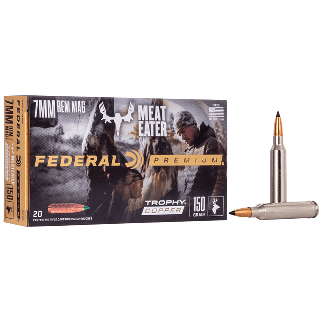 Federal P7RTC3 Premium 7mm Rem Mag 150 gr Trophy Copper 20 Per Box Federal P7RTC3 Premium 7mm Rem Mag 150 gr Trophy Copper 20 Per Box