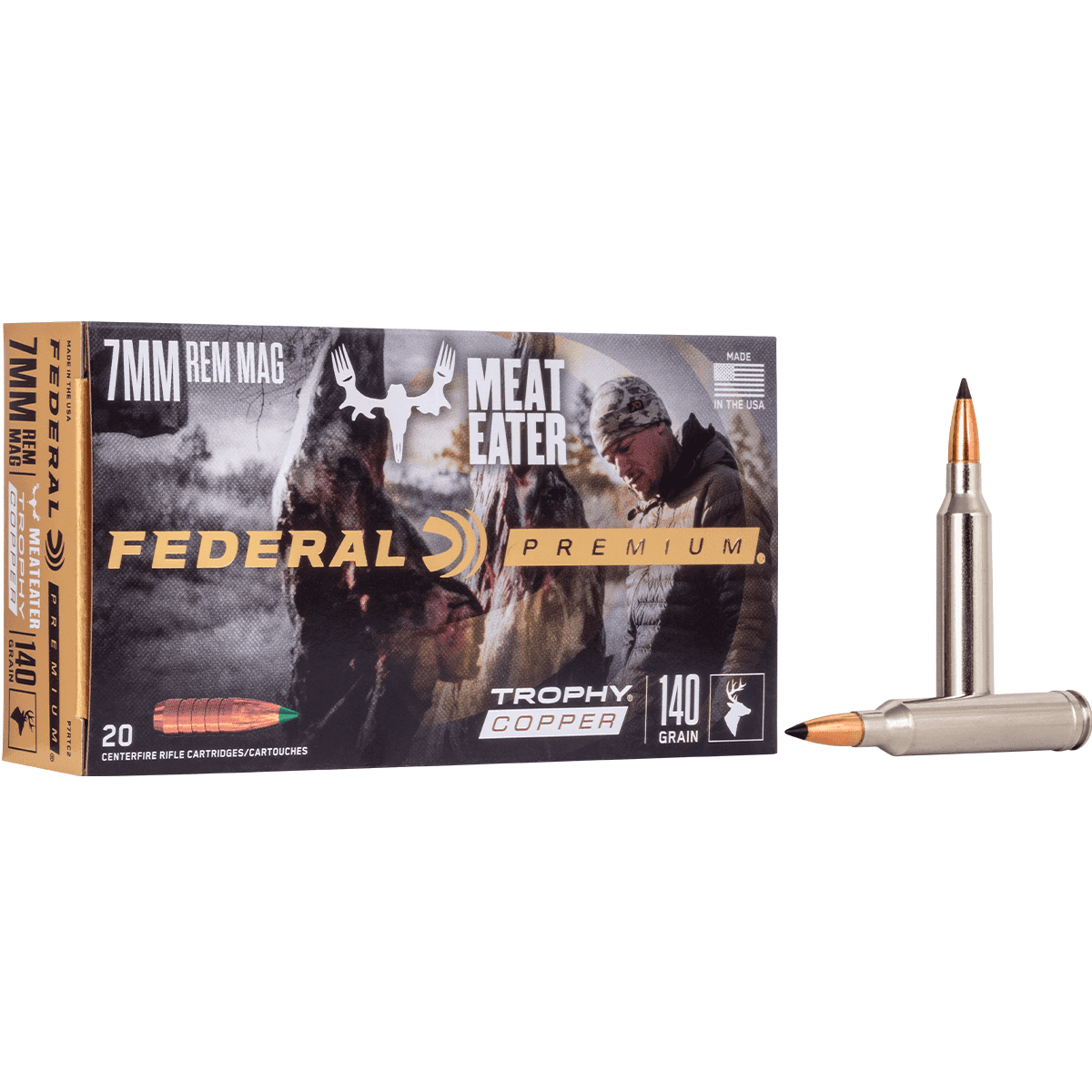 Federal P7RTC2 Premium 7mm Rem Mag 140 gr Trophy Copper 20 Per Box Federal P7RTC2 Premium 7mm Rem Mag 140 gr Trophy Copper 20 Per Box