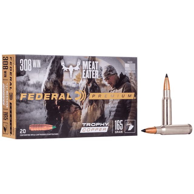 Federal P308TC2 Premium 308 Win 165 gr Trophy Copper (TC) 20 Bx/ 10 Cs Federal P308TC2 Premium 308 Win 165 gr Trophy Copper (TC) 20 Bx/ 10 Cs