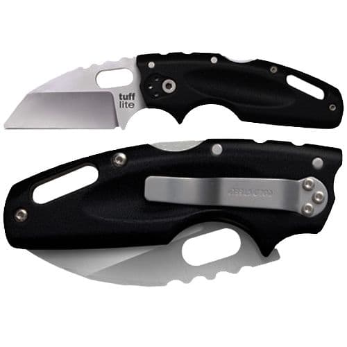 Cold Steel 20LT Tuff Lite 2.50" Folding Wharncliffe Plain Japanese AUS-8A SS Blade Griv-Ex Black Handle Cold Steel 20LT Tuff Lite 2.50" Folding Wharncliffe Plain Japanese AUS-8A SS Blade Griv-Ex Black Handle