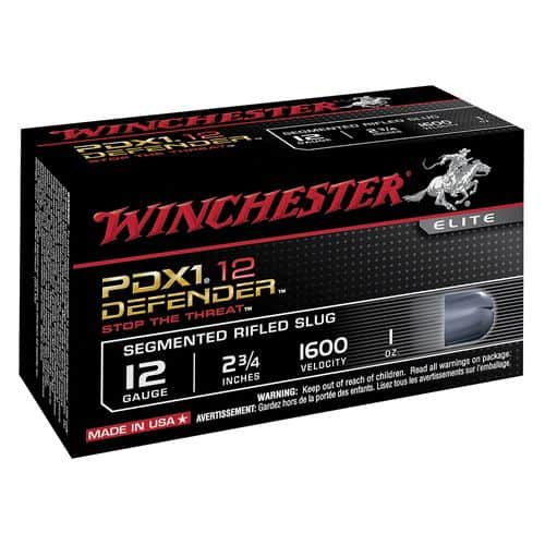 Winchester Ammo PDX1 Defender 12 Gauge 2.75" 1 oz Rifled Slug Shot - S12PDX1S Winchester Ammo PDX1 Defender 12 Gauge 2.75" 1 oz Rifled Slug Shot - S12PDX1S