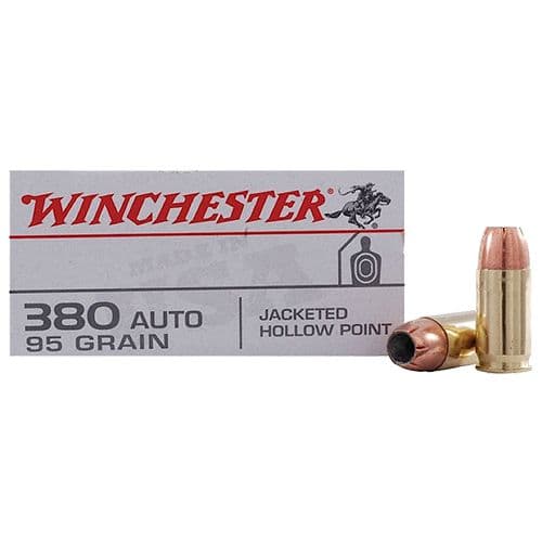 Winchester Ammo USA380JHP USA 380 ACP 95 gr Jacketed Hollow Point (JHP) 50 Bx/10 Cs Winchester Ammo USA380JHP USA 380 ACP 95 gr Jacketed Hollow Point (JHP) 50 Bx/10 Cs
