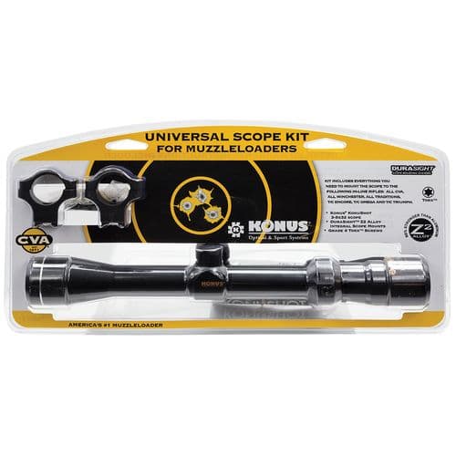 CVA AA2002 Knous KonuShot Muzzleloader Scope Kit Black Matte Black 3-9x32mm 1" Tube Duplex Reticle CVA AA2002 Knous KonuShot Muzzleloader Scope Kit Black Matte Black 3-9x32mm 1" Tube Duplex Reticle