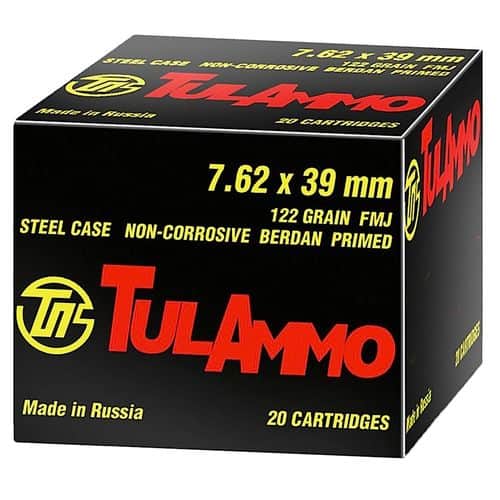 Tulammo UL076210 Rifle 7.62x39mm 122 gr Full Metal Jacket (FMJ) 100 Bx/ 10 Cs Tulammo UL076210 Rifle 7.62x39mm 122 gr Full Metal Jacket (FMJ) 100 Bx/ 10 Cs
